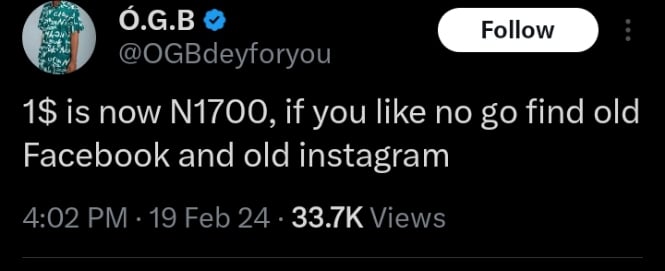 OGB Recent shares hustle tip amid dollar surge