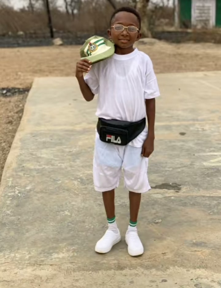 "Where him jungle boots?" – Corper with unique height celebrates as he commences NYSC