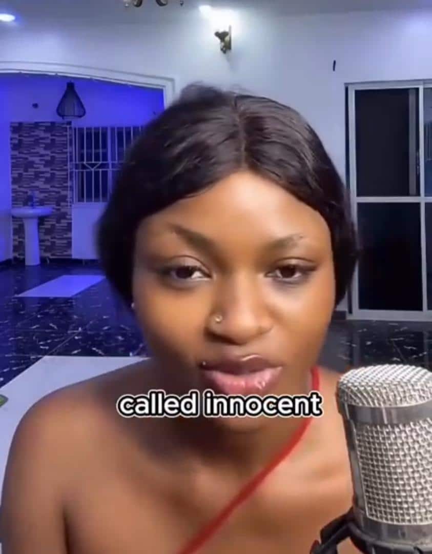 "David is my boyfriend, Innocent is like my cousin" - Moment cheating lady stammers on shoutout show
