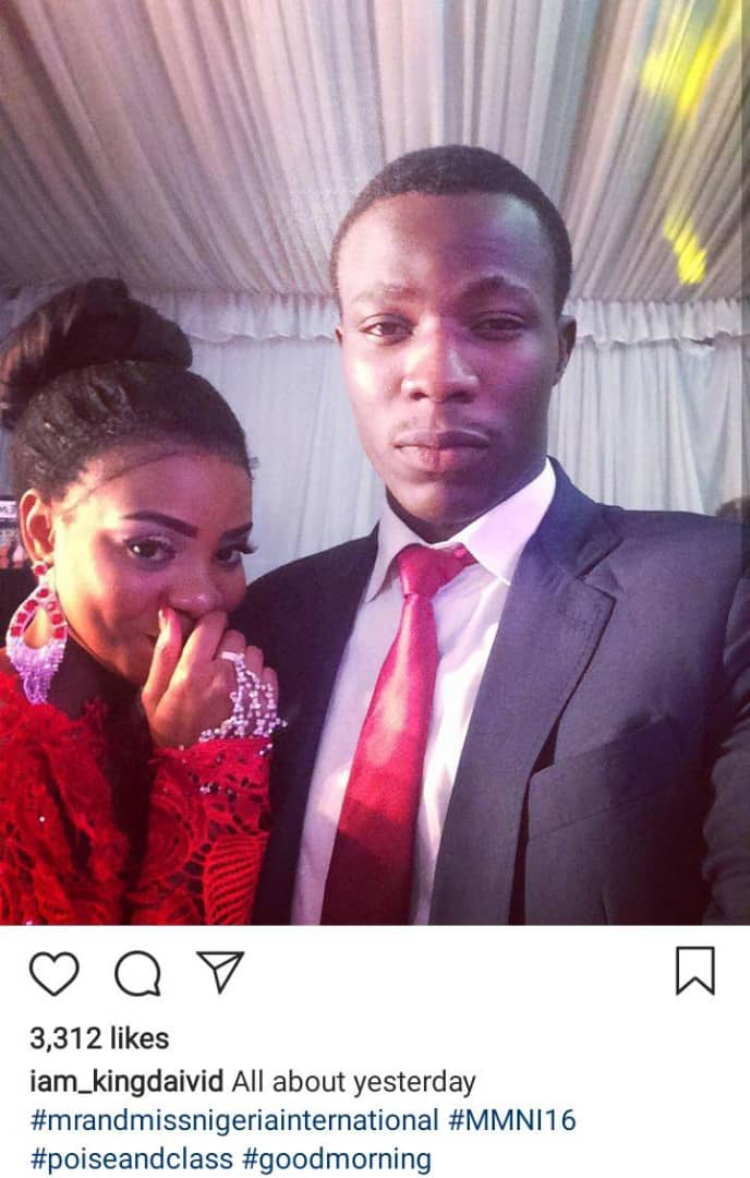 Throwback photo of Queen Mercy and her fiancé