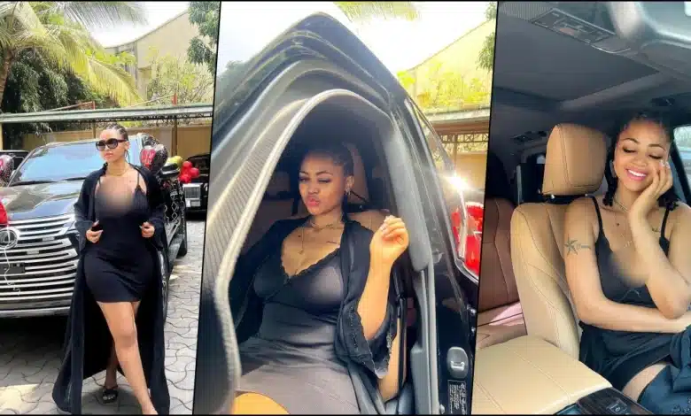 regina daniels lexus valentine's day