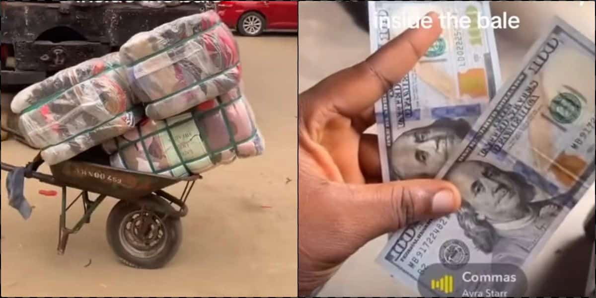 Okrika seller overjoyed as she finds $200 in bale of clothes