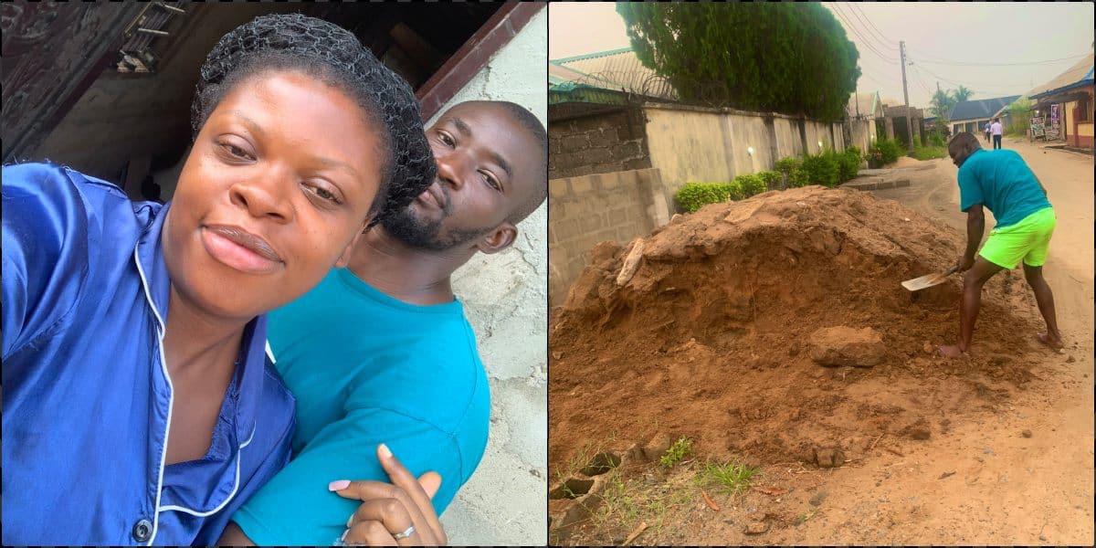 "I married a man who would rather do this than fraud" - Lady praises her man