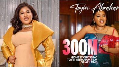 Toyin Abraham's ‘Malaika’ breaks personal record, hits N300 Million success