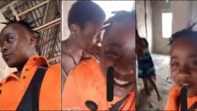"I no get money but my woman dey manage with me" - Man flaunts girlfriend in uncompleted building