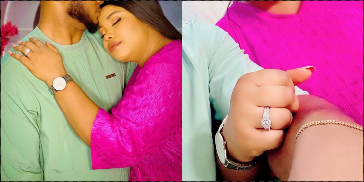 "Valentine came early; reply your DM" - Lady joyful as she gets engaged to Facebook admirer