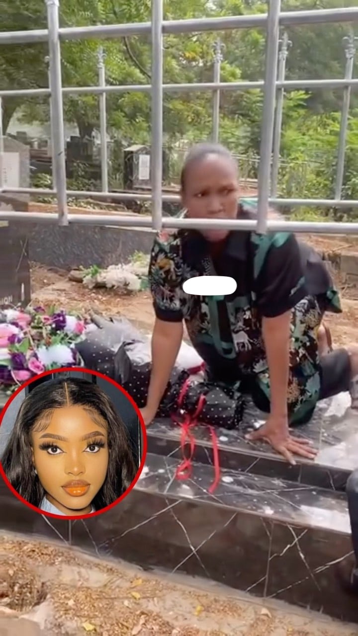 Austa's mother marks late daughter's birthday on her grave, makes a wish