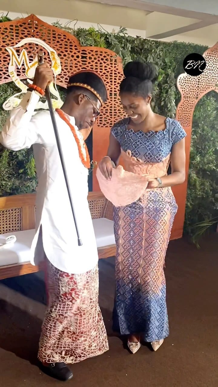Moment Moses Bliss and wife show off dance move at wedding