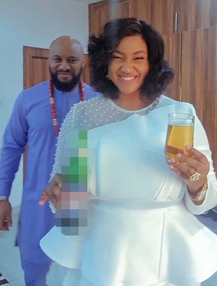 Pastor Yul Edochie and wife beer