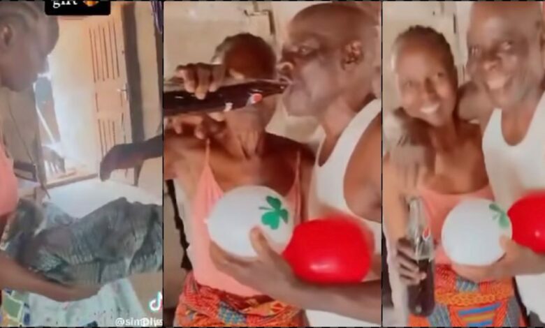 Elderly man romantically gifts wife Pepsi wrapped in Ankara as Valentine’s gift