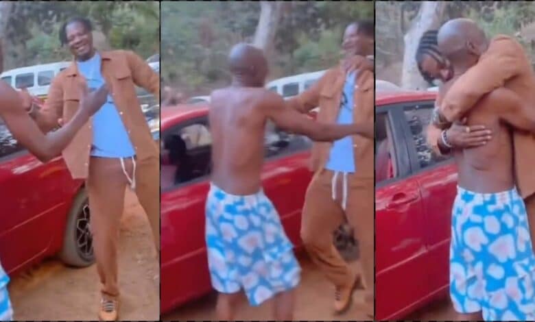 Moment son reunites with father after 5 years away in search of greener pasture