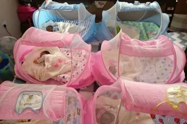 Woman seeks financial help following birth of six babies after 13 years wait