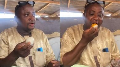 Man laments size of N200 pounded yam, swallows it once