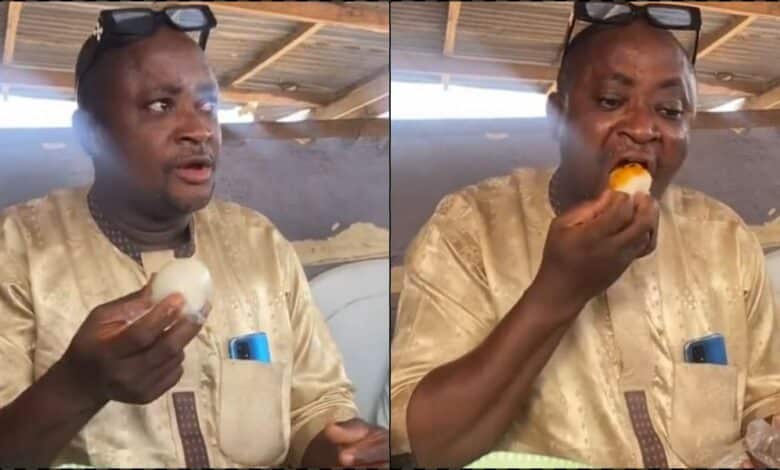 Man laments size of N200 pounded yam, swallows it once