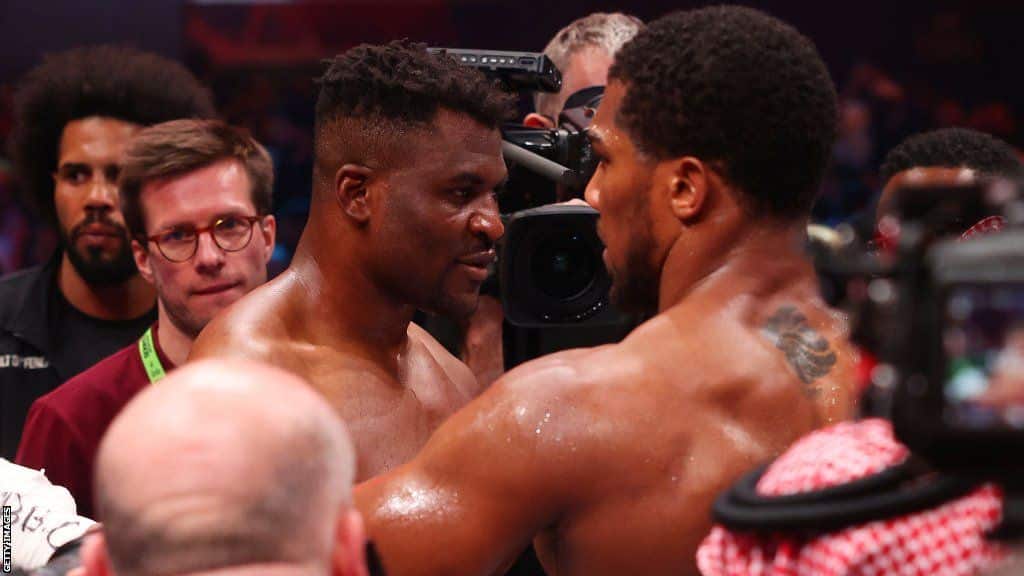 Anthony Joshua francis ngannou leave boxing encourages