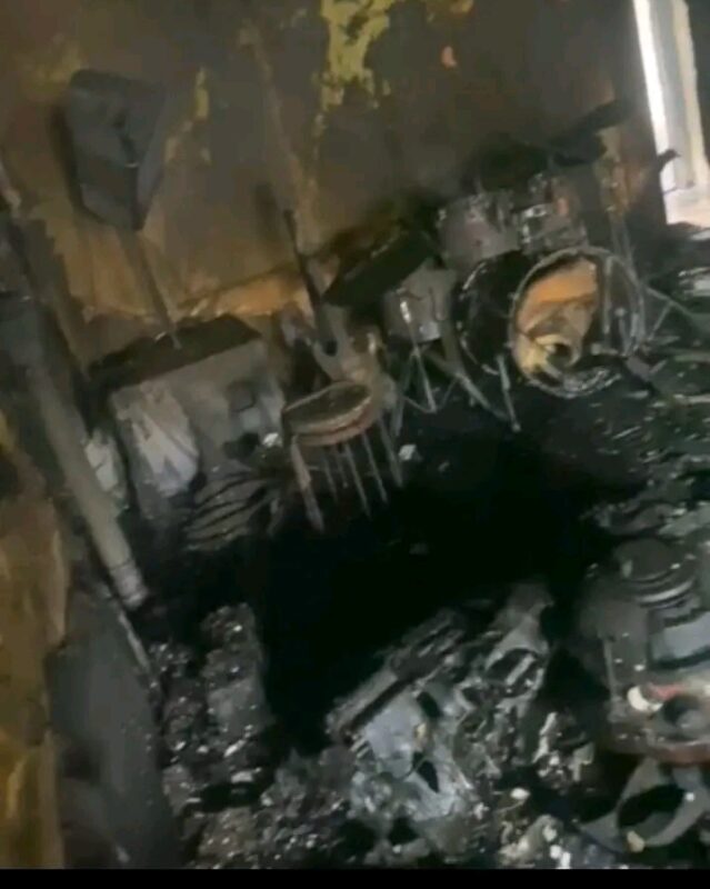 “We’ve lost everything” – Gospel singer, Chinyere Udoma cries out as fire destroys her music studio