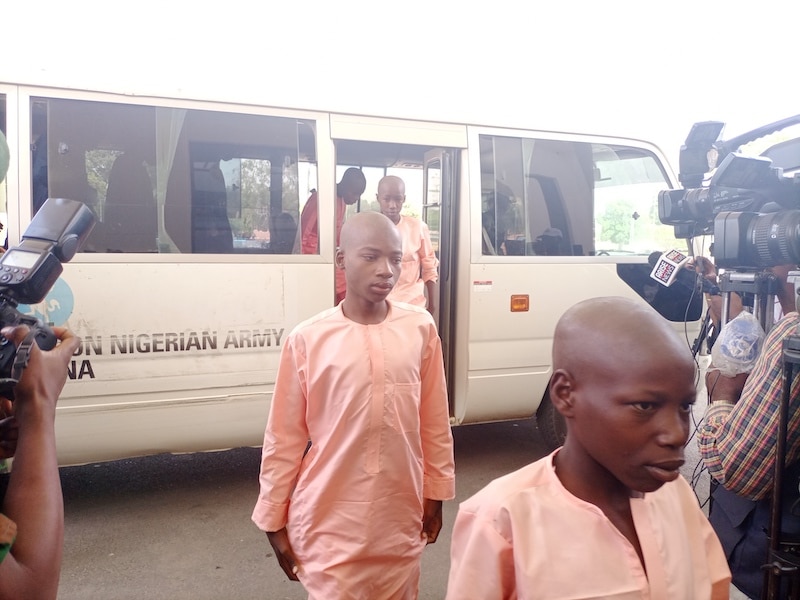137 rescued schoolchildren arrive Kaduna govt house
