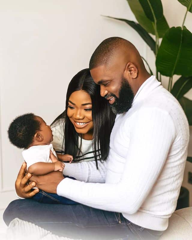 Mercy Chinwo and husband reveal their son's face