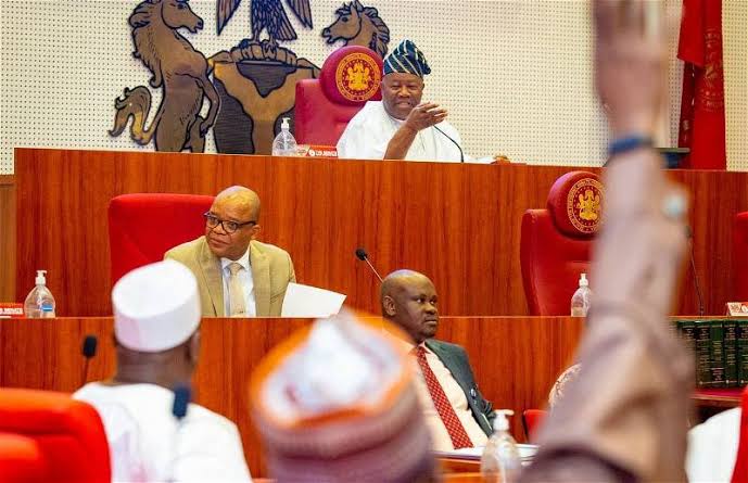 Chaos in senate as they argue over alleged N500m received by senior Senators, N3trn Budget padding
