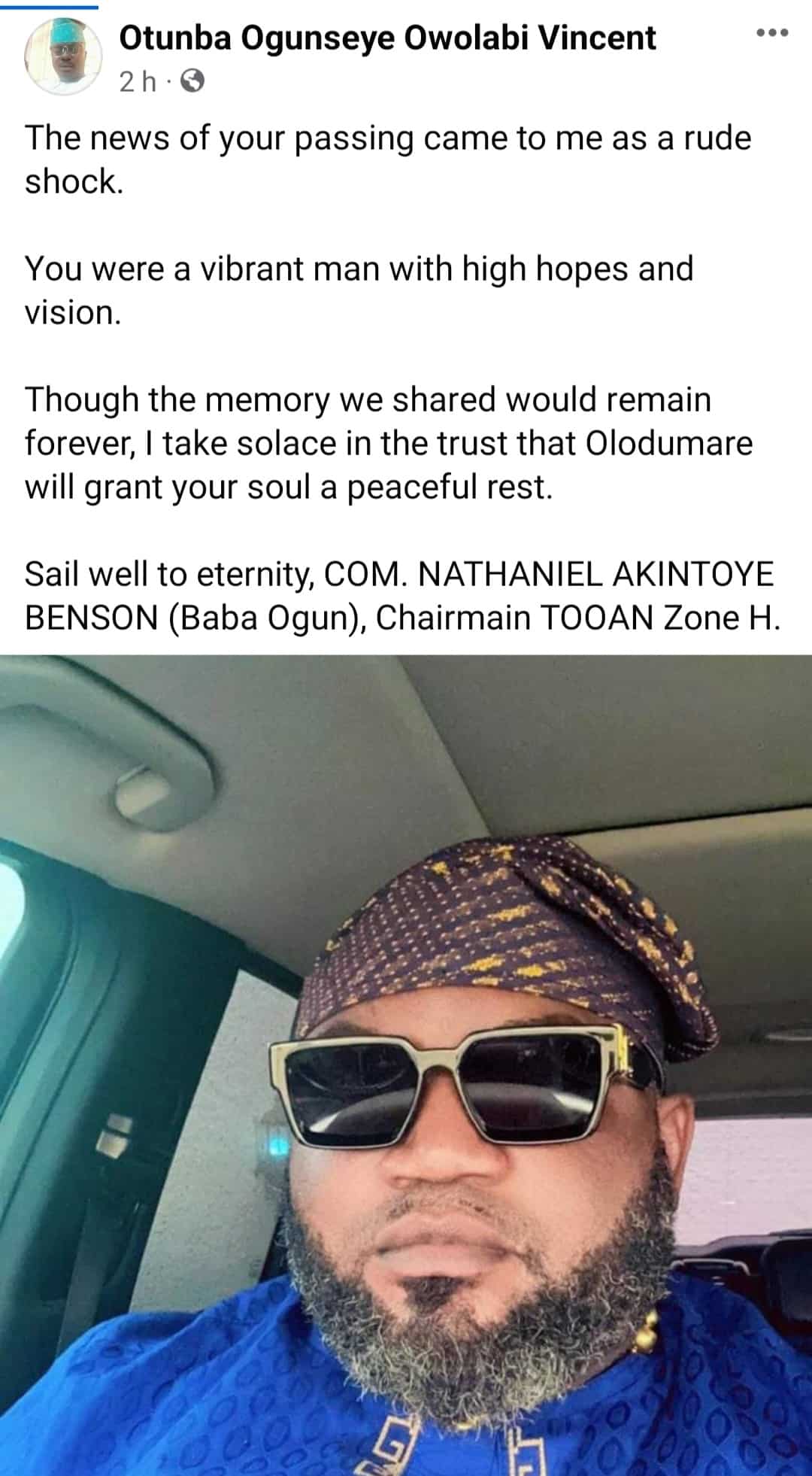 MC Oluomo's aide dies in car accident