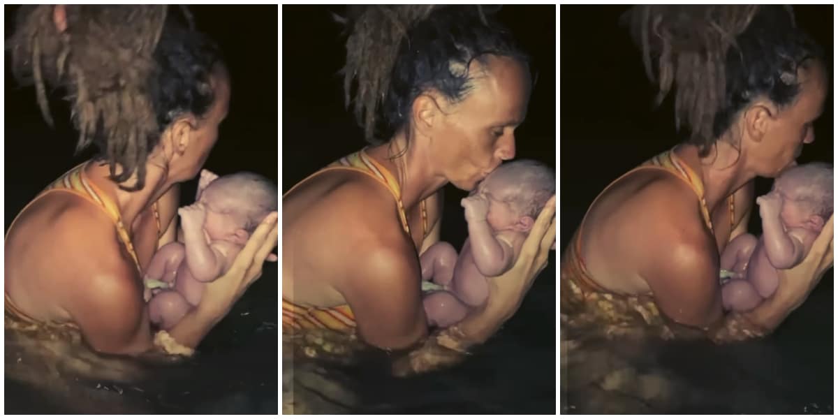 Woman gives birth Inside Ocean without medical assistance