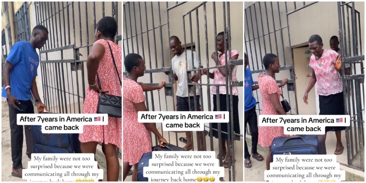 Lady who returns to Nigeria after 7 years in US stuns many with her appearance