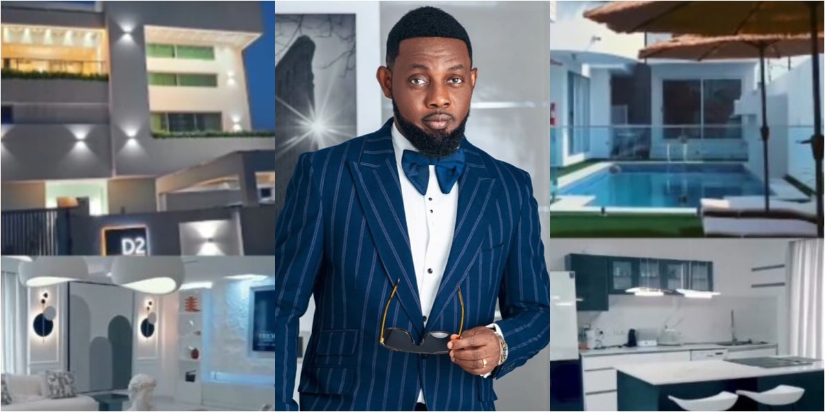 "Whom God has blessed no man can curse” - AY Makun shares video of renovated mansion months after it got burnt by fire