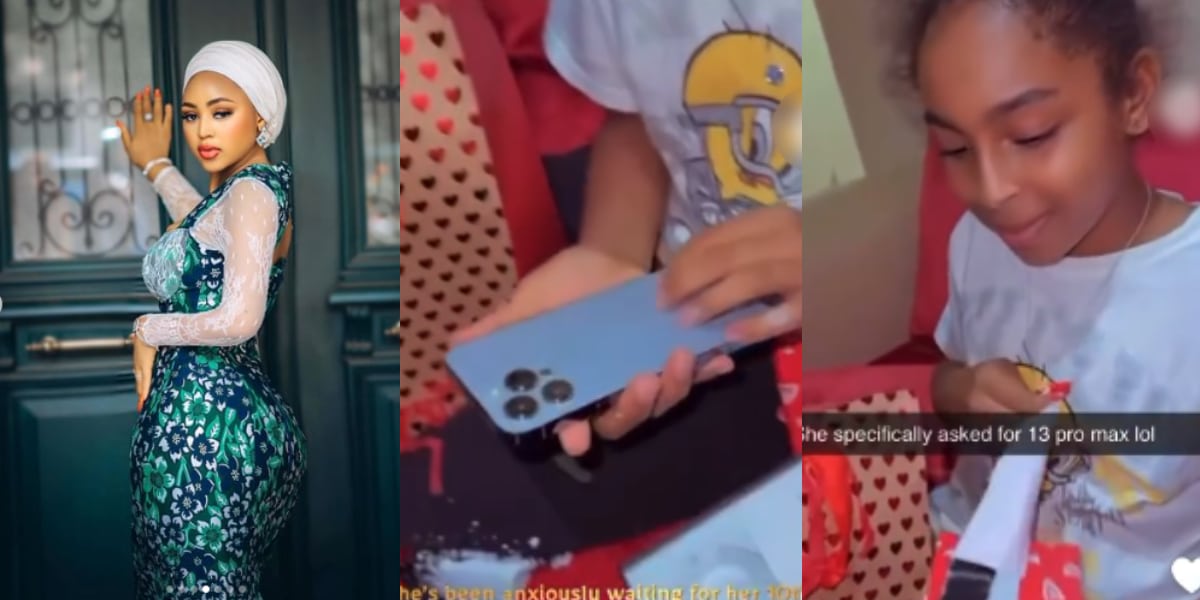 regina daniels stepdaughter iphone 13