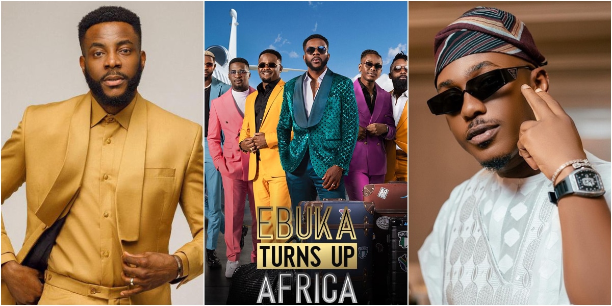 "Men version of Real housewives" - Mixed reactions as Timini Egbuson disrespects Ebuka on new reality series "Ebuka Turns Up Africa"