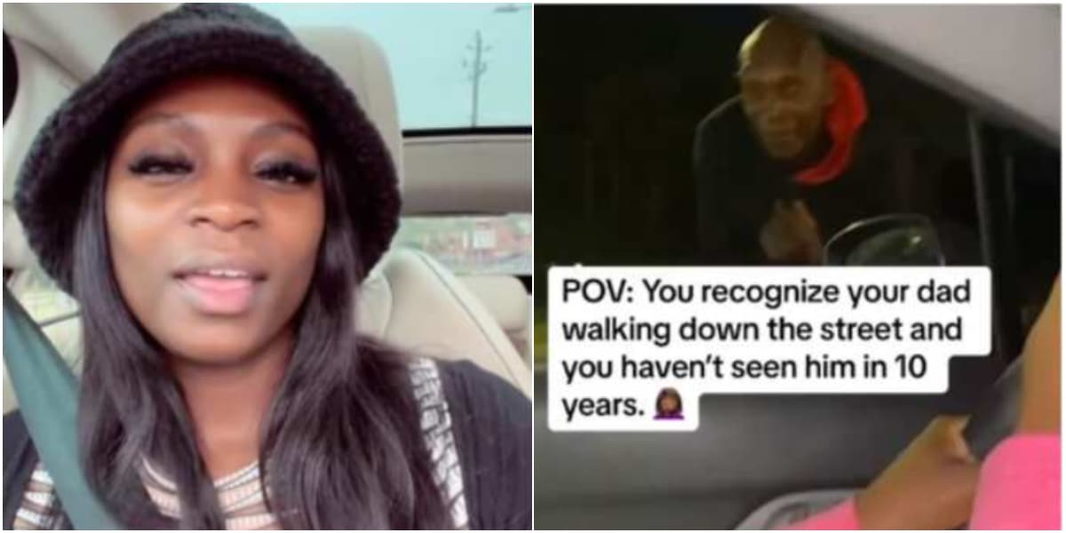 Lady who hadn't seen her dad in 10 years finds him walking on street
