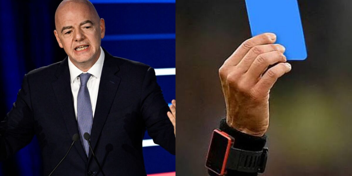 FIFA president Infantino dismisses blue card existence, but sin bin still in consideration