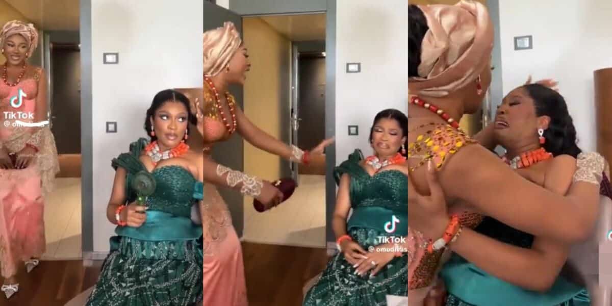 Bride's sister France surprise wedding day