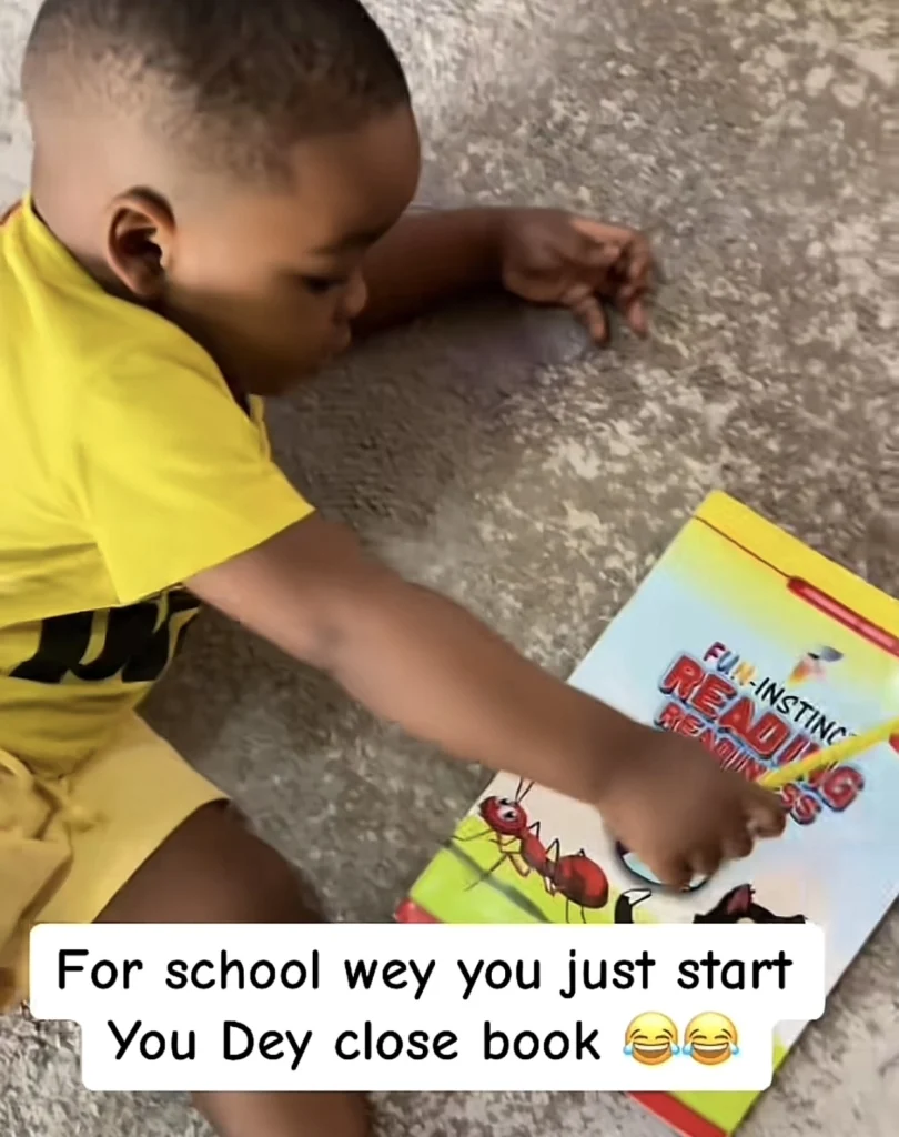 “For school wey you just start you dey close book” — Mother laments as her son gives up on his homework 