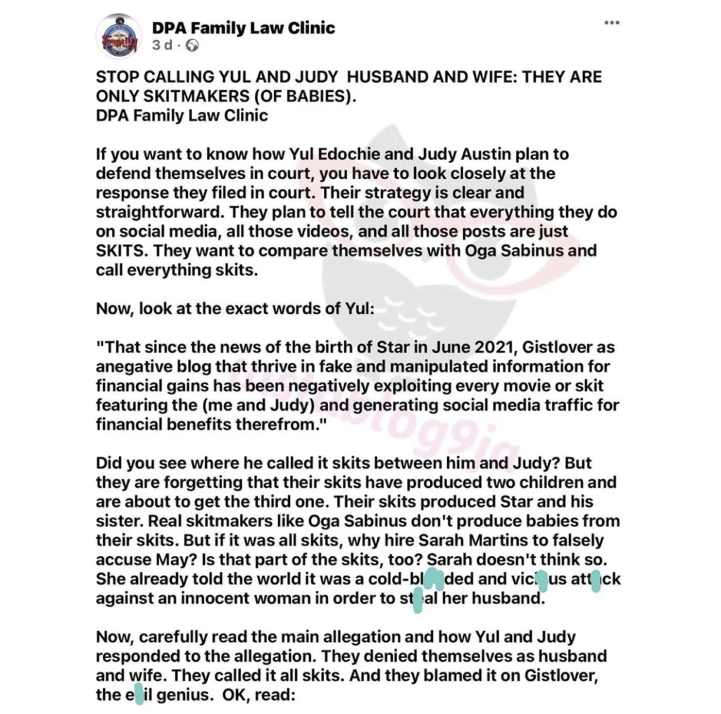 “Yul claimed he never married Judy and they were just acting skits” — May’s Lawyer reveals 