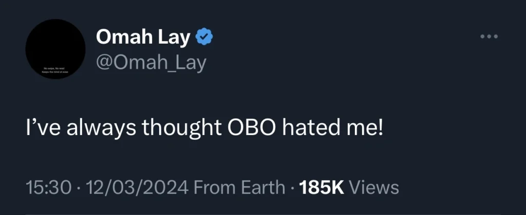 “I always thought that OBO hated me” — Omah Lay says after Davido gives him a shoutout 