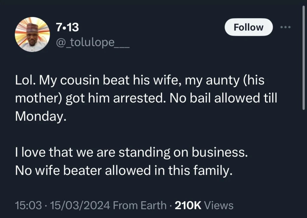 Drama as mother arrests her son for raising his hands on wife