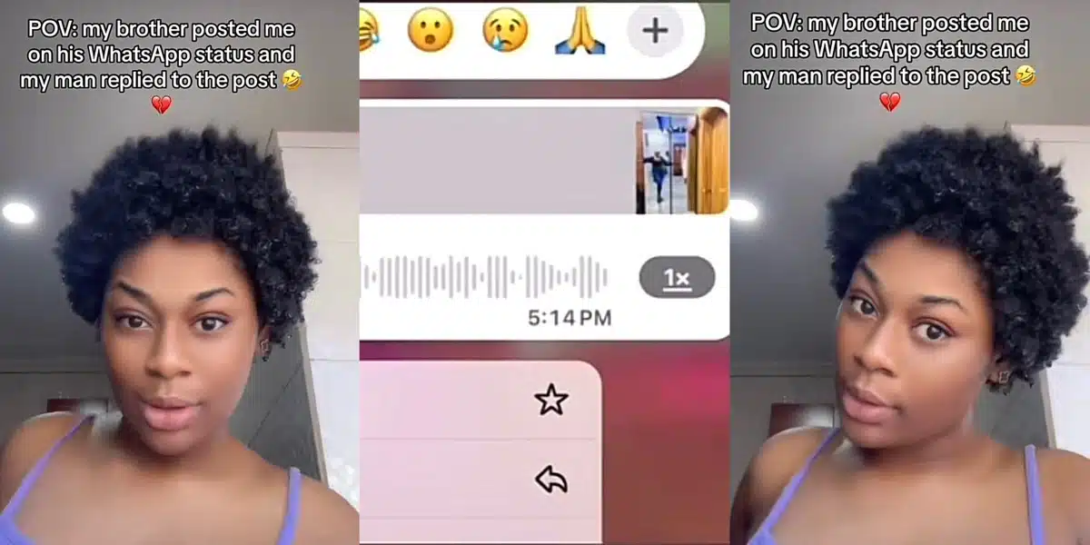 “Try get your own babe dey post” — Man warns his girlfriend’s brother for posting her on his status