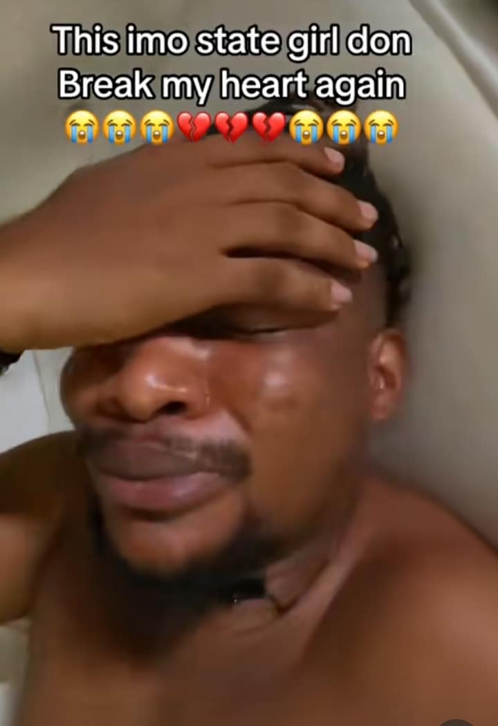 Grown man cries bitterly after getting dumped by girlfriend twice