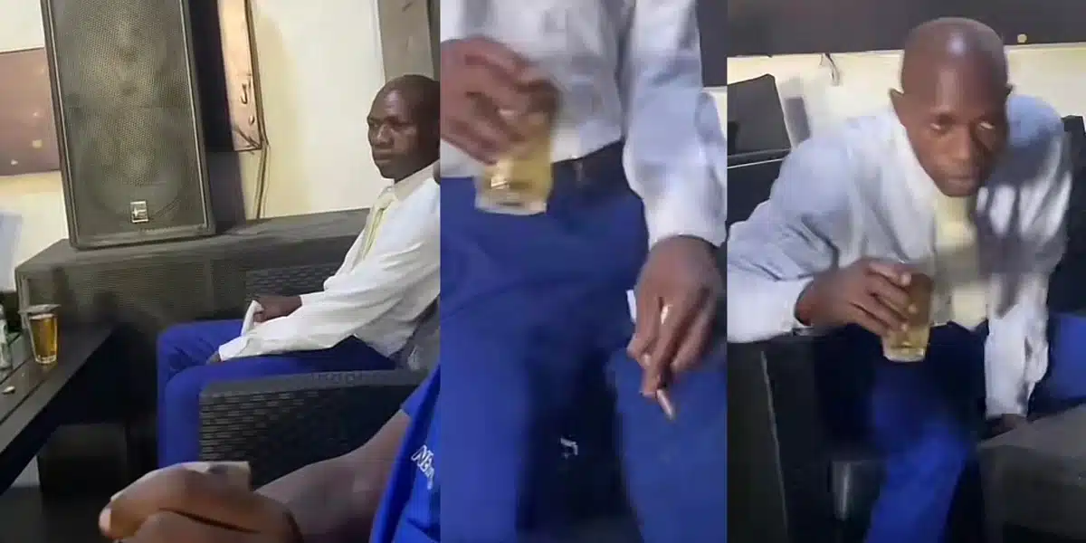 “He went to preach the gospel” — Uncomfortable moment man catches his pastor inside beer parlor