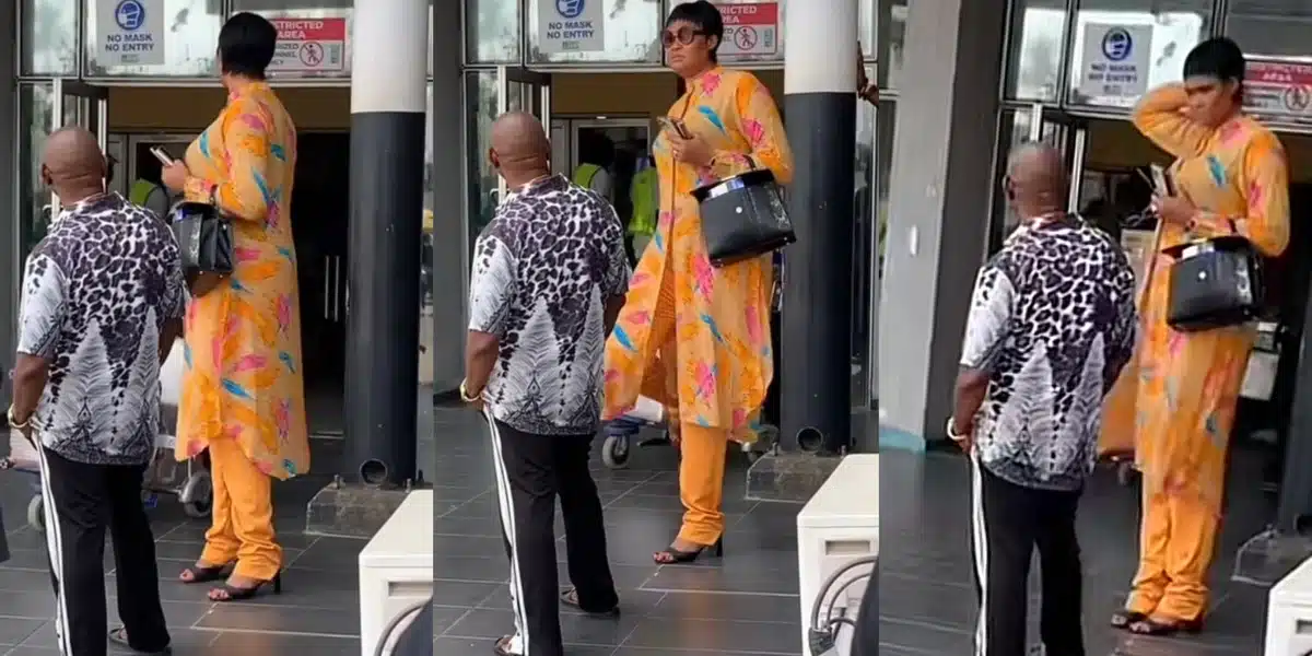 Man shocked as he finds tallest woman and her husband