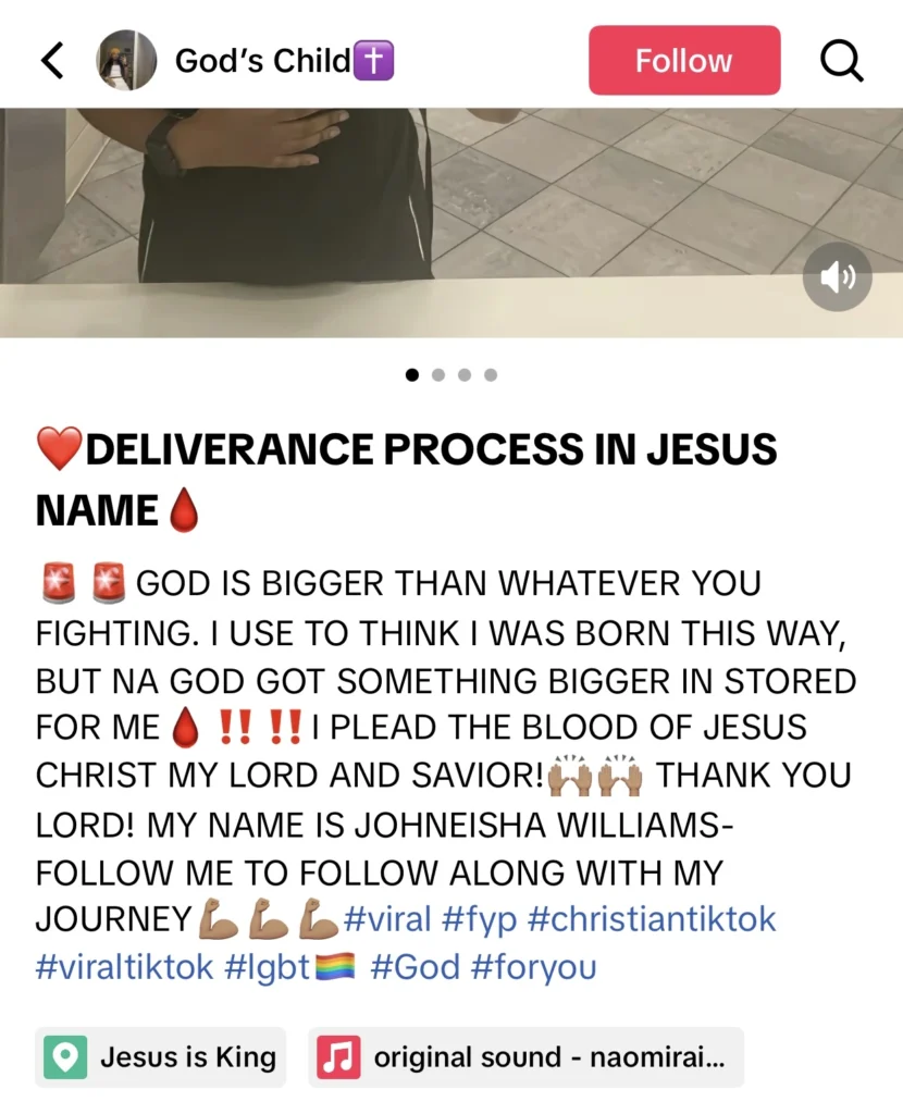 “I use to think I was born this way” — Lady testifies after being free from lesbianism