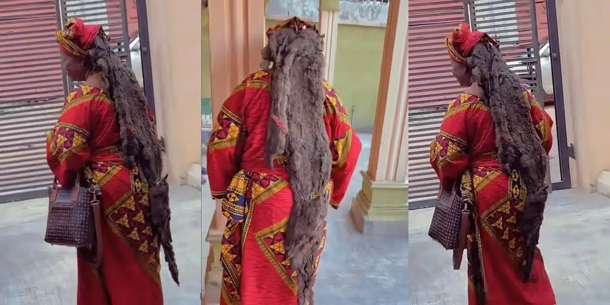 “If she pray for person genuinely it must go well for am” — Lady shows off her grandma’s ‘bone straight hair’