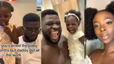 “They only used you as a container” — Reactions as Craze Clown’s wife laments over resemblance between husband and her daughter