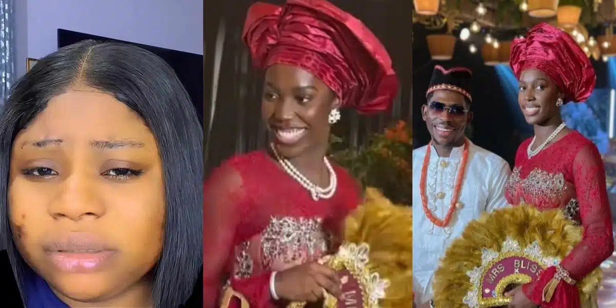 “Moses Bliss must be a stingy man” — Lady claims after seeing Marie’s wedding outfit