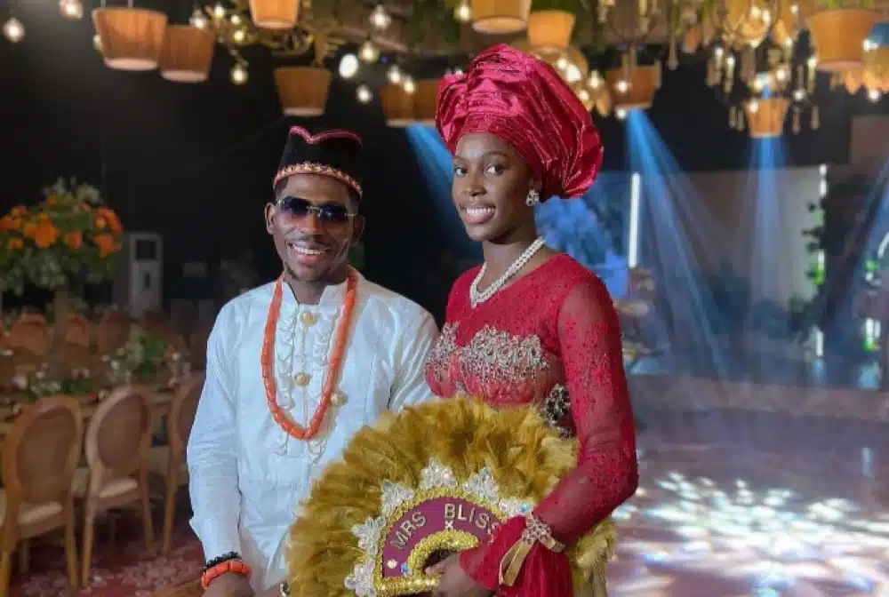 “Moses Bliss must be a stingy man” — Lady claims after seeing Marie’s wedding outfit 