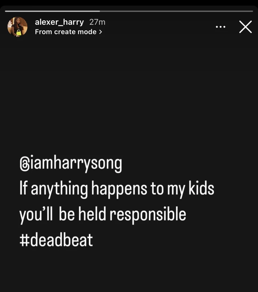 “If anything happens to my kids you will be held responsible” — Harrysong’s estranged wife warns