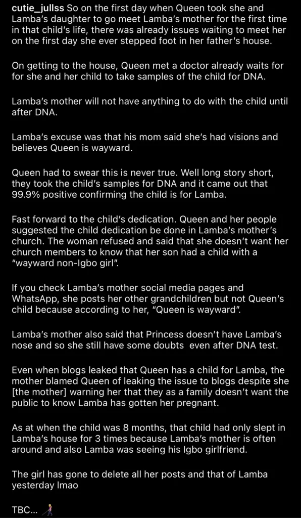 “His mother wants him to marry an Igbo woman” — Video of Queen narrating what Lord Lamba put her through trends 