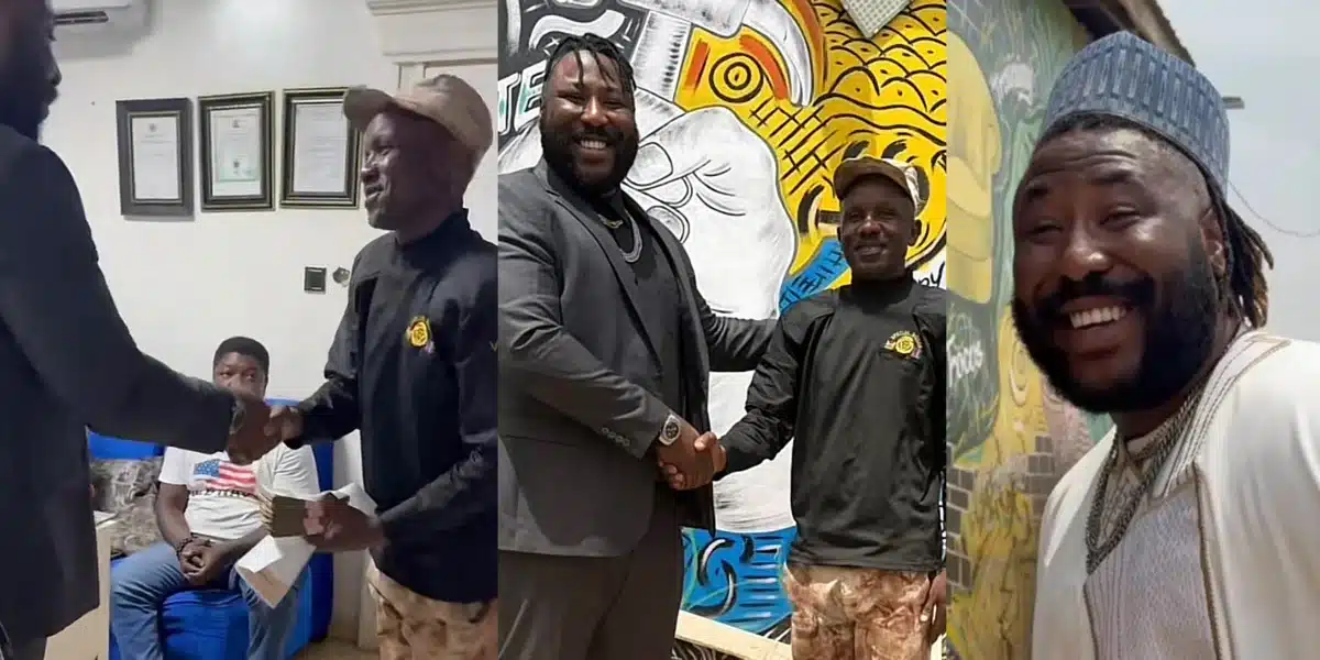 Boss handsomely rewards security guard who refused him entry into his factory