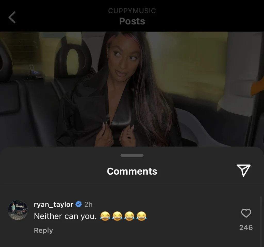 “You’re a savage bro, be calming down” — Netizens beg Ryan Taylor as he claps back at DJ Cuppy