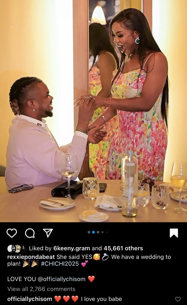 Congratulations pour in as Rexxie proposes to his girlfriend 